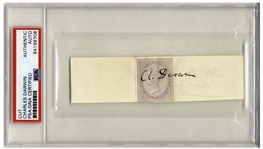 Charles Darwin Signature -- Encapsulated by PSA